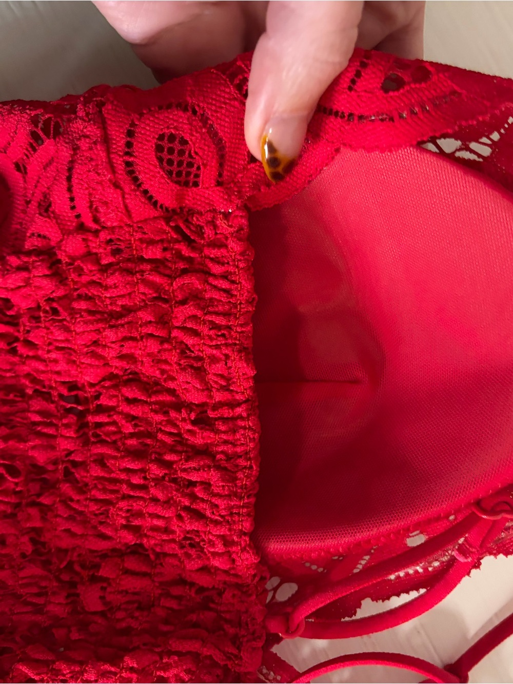 💋💄PINK Victoria's Secret Red Lace Bralette 💄💋 - Picture 6 of 9